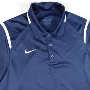 Nike Dri-FIT Mens Small Navy Blue Short Sleeve Golf Performance Polo Shirt